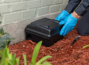 Strategic rodent bait stations keep residential perimeters protected