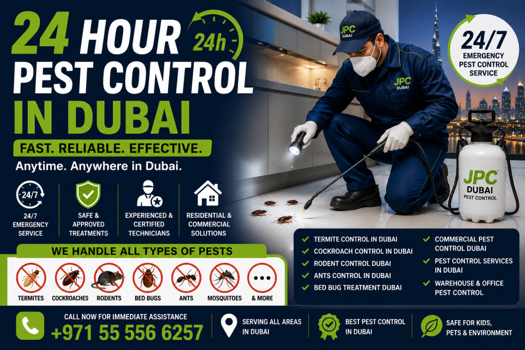 You are currently viewing 24 Hour Pest Control in Dubai: Fast, Reliable Emergency Pest Control in Dubai